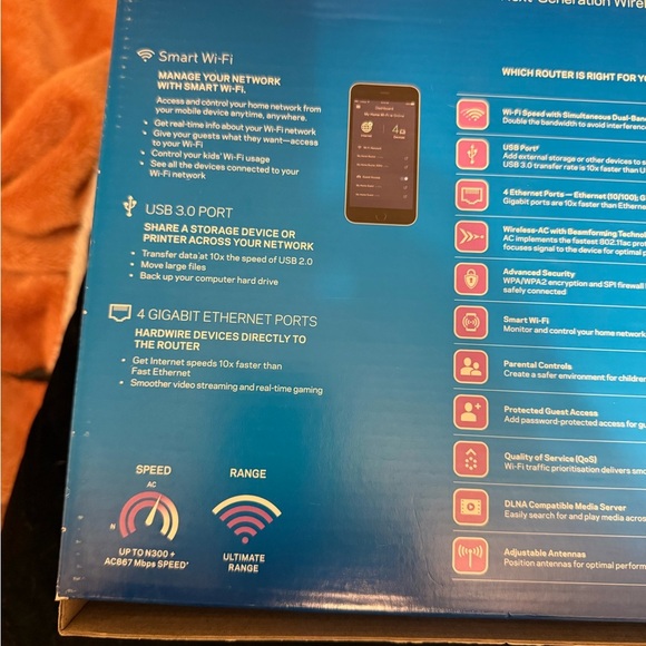 Linksys router AC 1200+ dual band smart WiFi gigabit router- NEW - Picture 11 of 11
